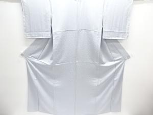 未使用品　立涌に花模様織り出し一つ紋単衣色無地着物